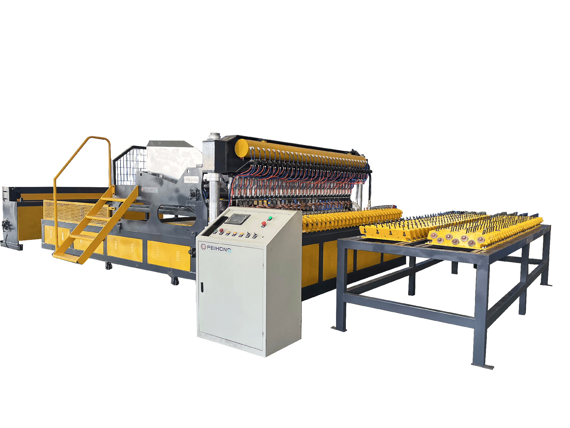 Automatic reinforcing mesh welding line	