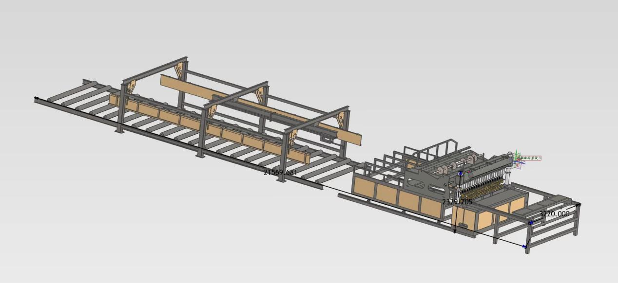 Reinforcing mesh welding line